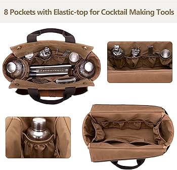 OVY GHbM TAILORED SETUP+BAG ブラウン　茶 Amazon.com: LoDrid Tote Bartender Bag, Genuine Leather Waxed